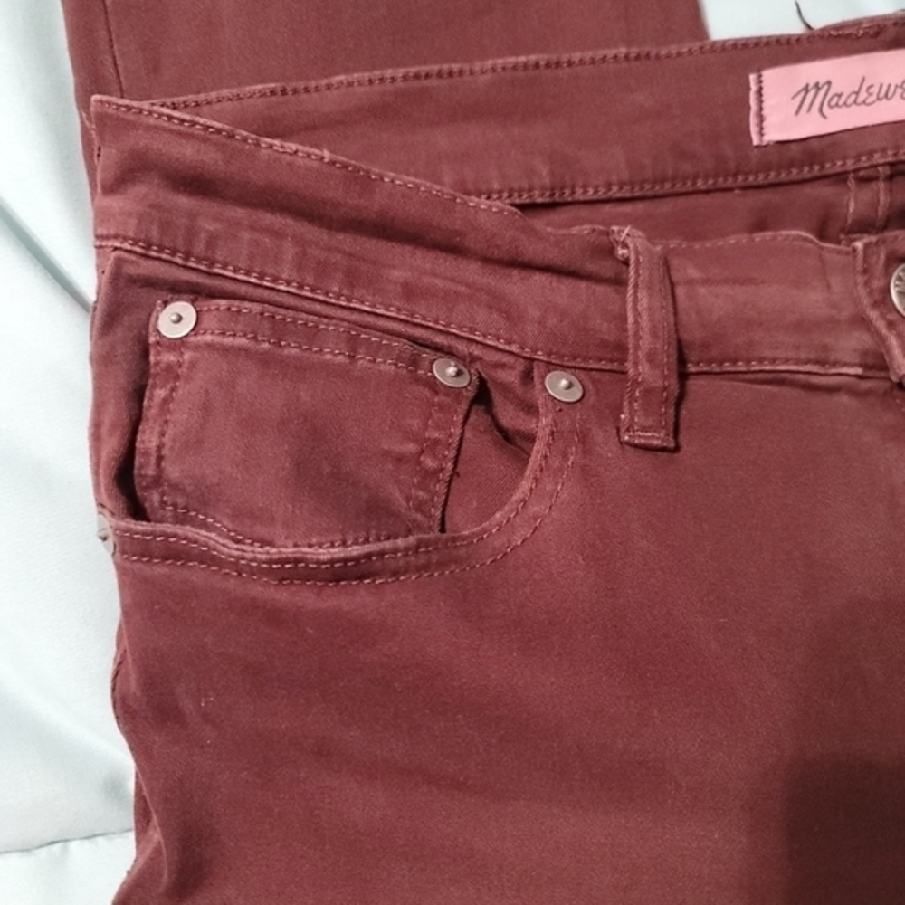 Madewell Women's Burgundy Skinny Jeans Size 28. Good PreOwned Condition.‎ - Picture 8 of 12